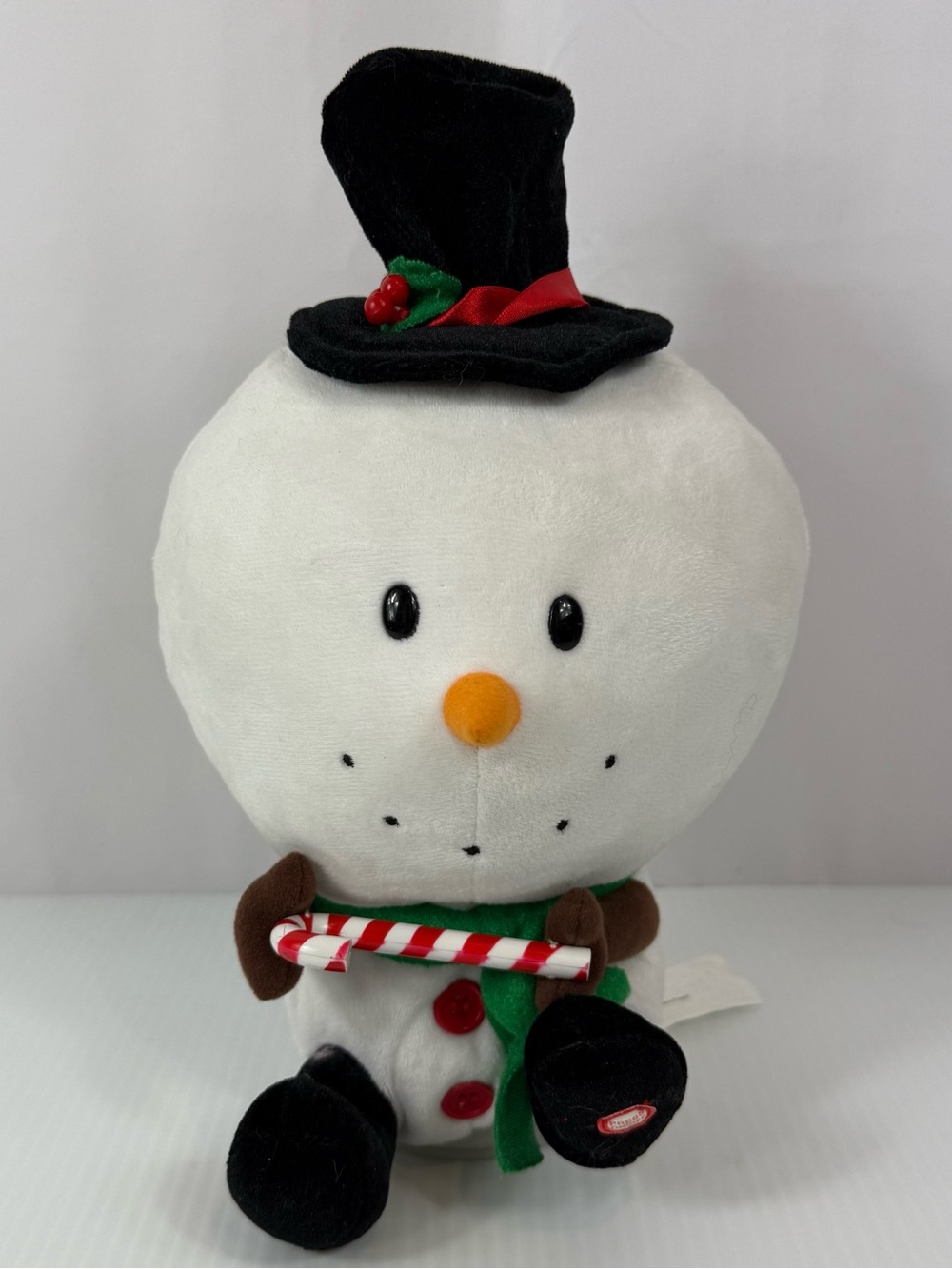 Rare Gemmy Christmas Big Head Snowman Kick Sings Santa Clause is Coming to Town
